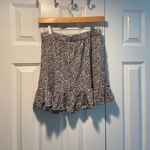 American Eagle cheetah/leopard print ruffle skirt